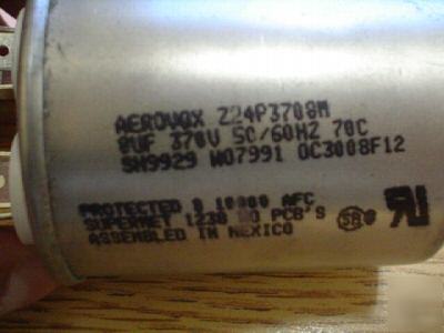New 2 aerovox 370V 8UF a/c motor run capacitors 