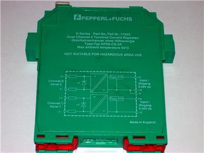 Pepperl fuchs KFD0 cs 2A dual channel current repeater
