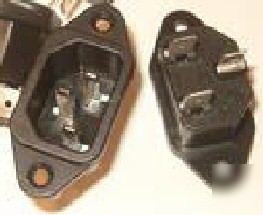 Power receptacle 10A 250V 1/4 