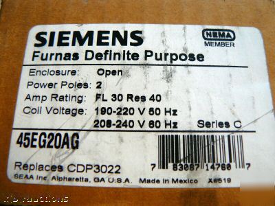 Siemens definite purpose 42EG20AG 