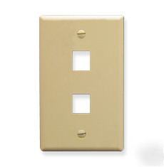 Icc oversized faceplate 2 port single gang IC107LF2IV
