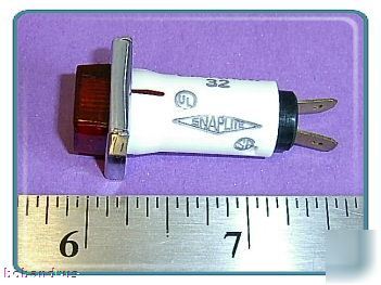 Leecraft red (125VAC neon) panel mount indicator light