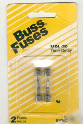 Mdl 20 20A delay fuse 2PK lot (4 fuse) 3AG 32V .25X1.25
