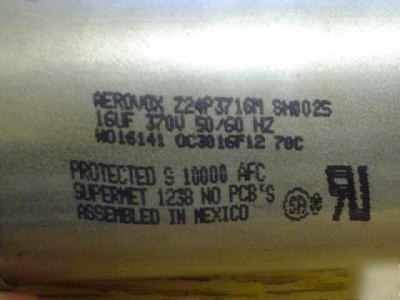 New 2 aerovox 370V 16UF a/c motor run capacitors 
