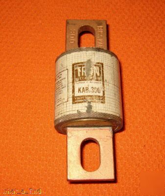 New buss kab-300 tron rectifier fuse KAB300 300 amp nos