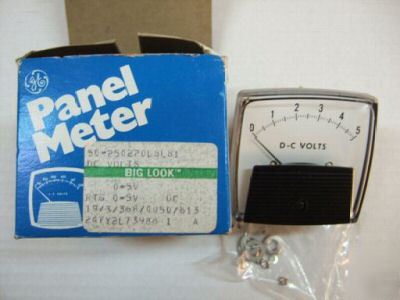 Nib b general electric panel meter d/c volts rtg 0-5V