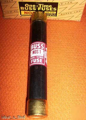 New 10 bussmann nos 1 amp fuse warranty NOS1 buss
