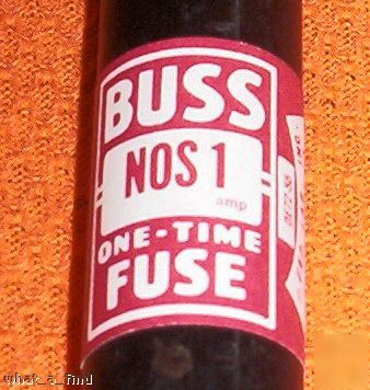 New 10 bussmann nos 1 amp fuse warranty NOS1 buss