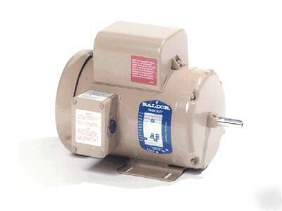 New 2 hp baldor tefc 1 phase electric motor 184 7/8