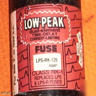 New buss low peak lps-rk-125 amp fuse LPSRK125 nnb