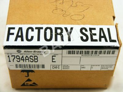 New * sealed* allen bradley ab 1794-asb /e 1794ASB rio 