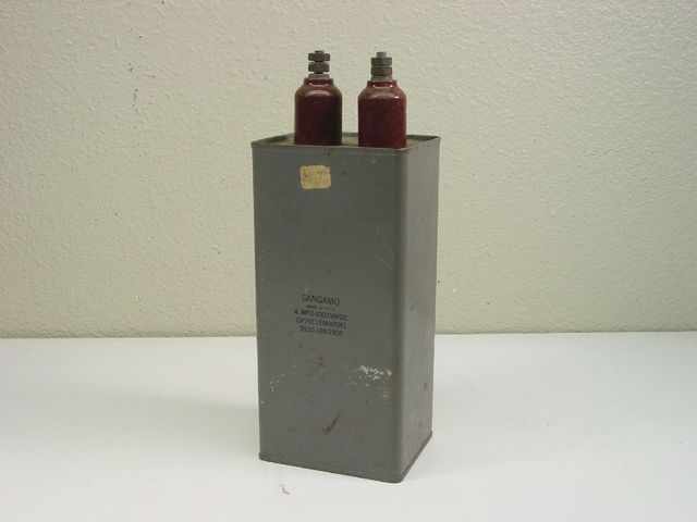 Sangamo 4. mfd 4000WVDC high voltage capacitor 5910-188