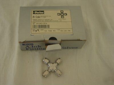 A-lok p/n 2ECR2-316 stainless steel fitting union cross