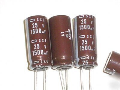 100 pcs ucc low esr 105C 25V 1500UF capacitors