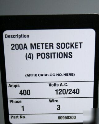 200A meter socket 4 position UM447RSR