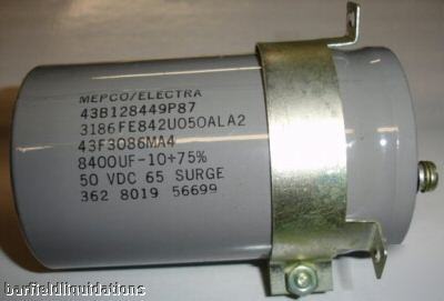 Large mepco/electra 50 vdc 65 surge fixed ele capacitor