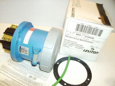 Leviton pin & sleeve receptacle HBL5100R9W 5100R9W 