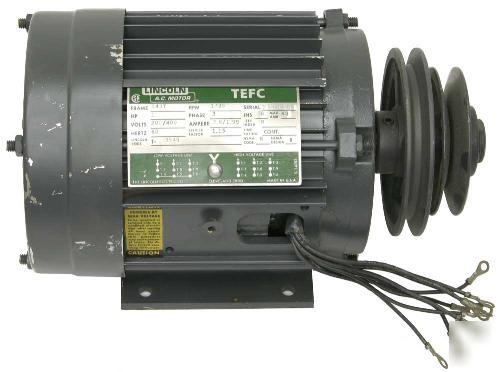 Lincohn t-3545 143T 1HP 3 phase ac motor 200/400 v