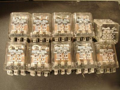 Lot msd inc relays 285XCX100 24VDC A314XCX48P 120V