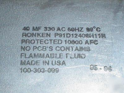 New 2 ronken 330V 40UF a/c motor run capacitors 