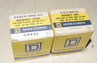 New 2PC square d starter coil 31012-400-43 in box