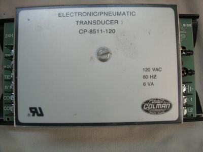 New colman controline electronic-pneumatic transducer, 