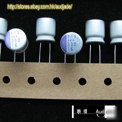 38PCS 330UF 16V sanyo sep conductive polymer cap.