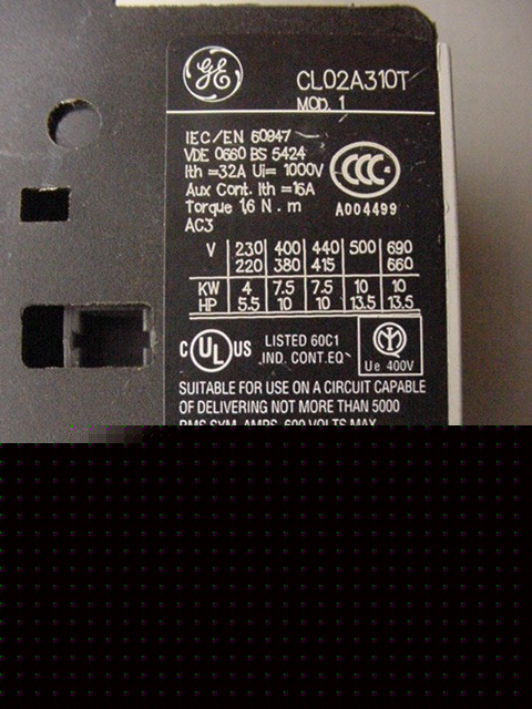 5 ge CL02 contactors 3POLE 32AMP 600VAC 110-120V coil