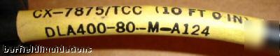 Cx-7875/tcc (10FT.) cable assembly DLA400-80-m-A124