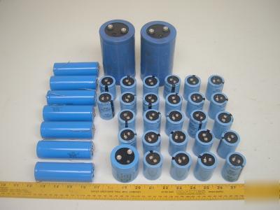 Lot of 36 various compacitor nichicon mallory & cde