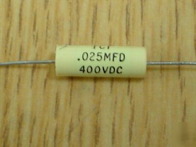 New 25PCS 400V .025UF tci axial mylar film capacitor 