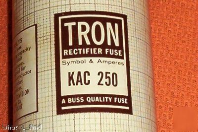 New buss tron kac 250 rectifier 250 fuse warranty 