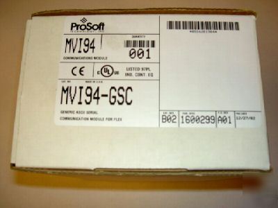 Prosoft MVI94-gsc serial comm module for a-b flex