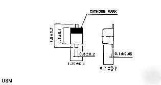 Rohm 1SS353, 80V 100MA 2NS, high speed switching diodes
