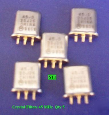 5 crystal filters motorola - 45.0 mhz 45MHZ