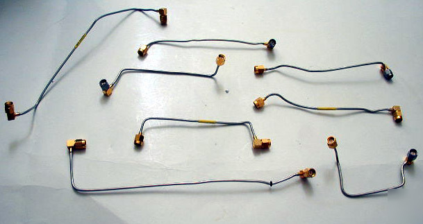 Eight semi rigid 0.85 microwave coax with gold sma