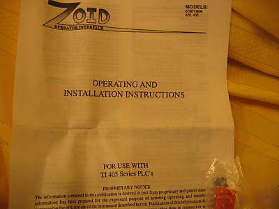 Kessler ellis zoid mmi operator panel 435/425