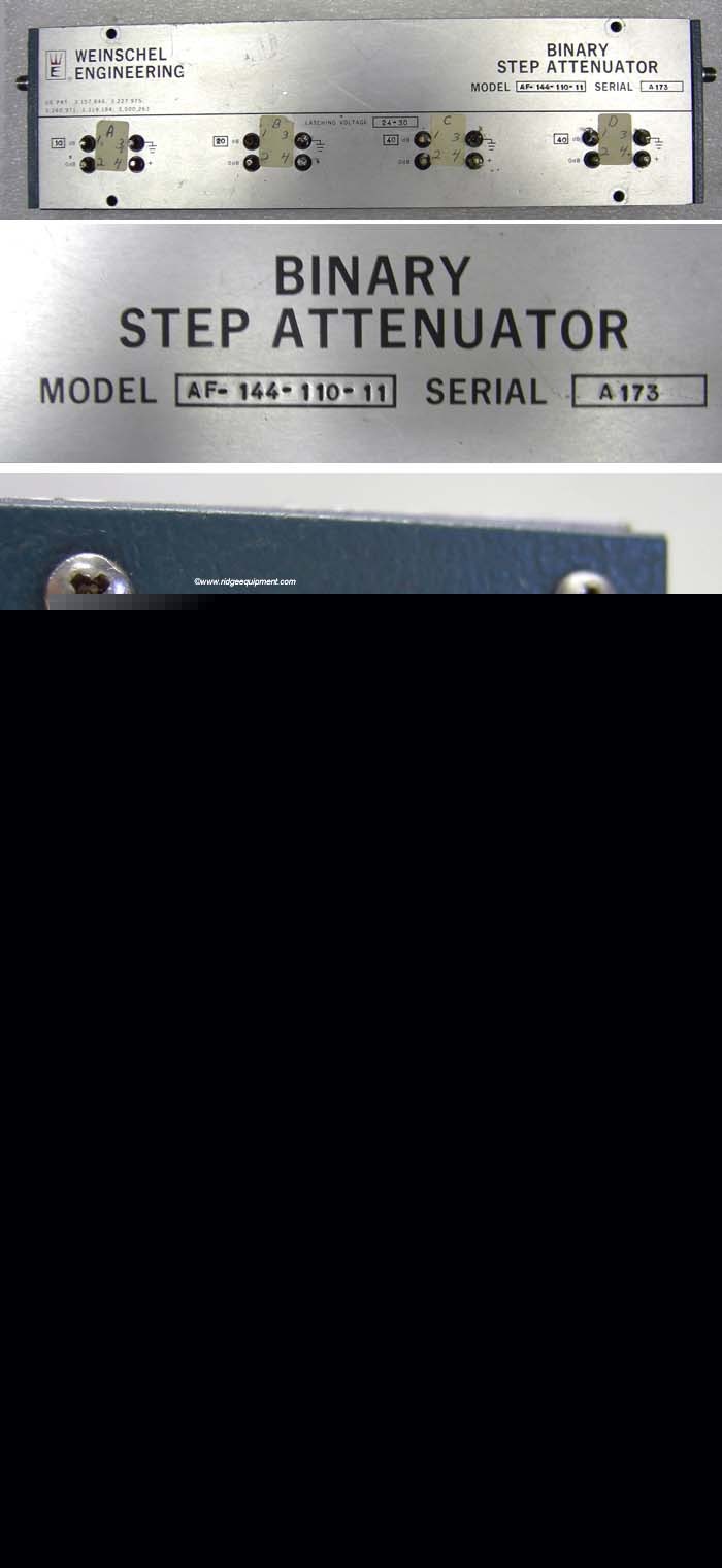 Weinschel af-144-110-11 binary step attenuator