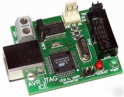 3.3/5V atmel avr jtag ice-programmer&debugger usb uart 