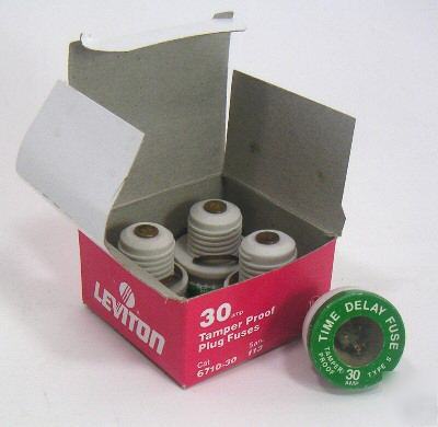 4 type s 30 amp time delay fuses leviton 125V ac