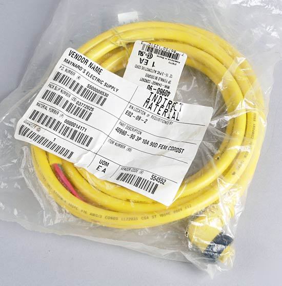 Brad harrison mini-change cordset 3P female 40960-90 ni