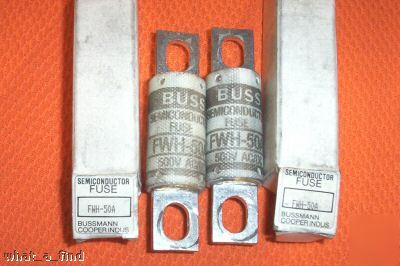 Buss semiconductor fuse fwh-50 FWH50 a bussmann lnc