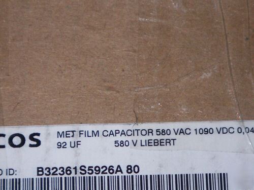 Epcos met film capacitor 580 vac 1090 vdc 0,04 92 uf