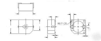 New speaker smt .58 x .58 x .275 washable, 50PC lots