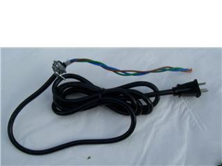120 volt 3 prong power cord with metallic strain relief