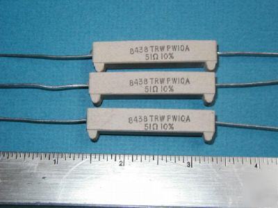 51 ohms @ 10 watts ww power resistors (15 pcs)