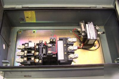 Allen bradley 509-cjb-6 motor starter with enclosure
