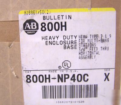 Allen bradley 800H-NP40C multi-gang enclosure 