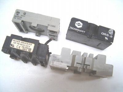 Lot of 4 relay base 11 8 pin idec allen bradley spc 
