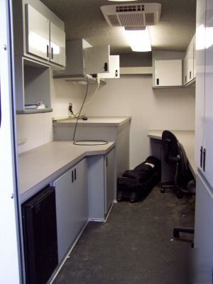 Mobile command post trailer diesel generator office